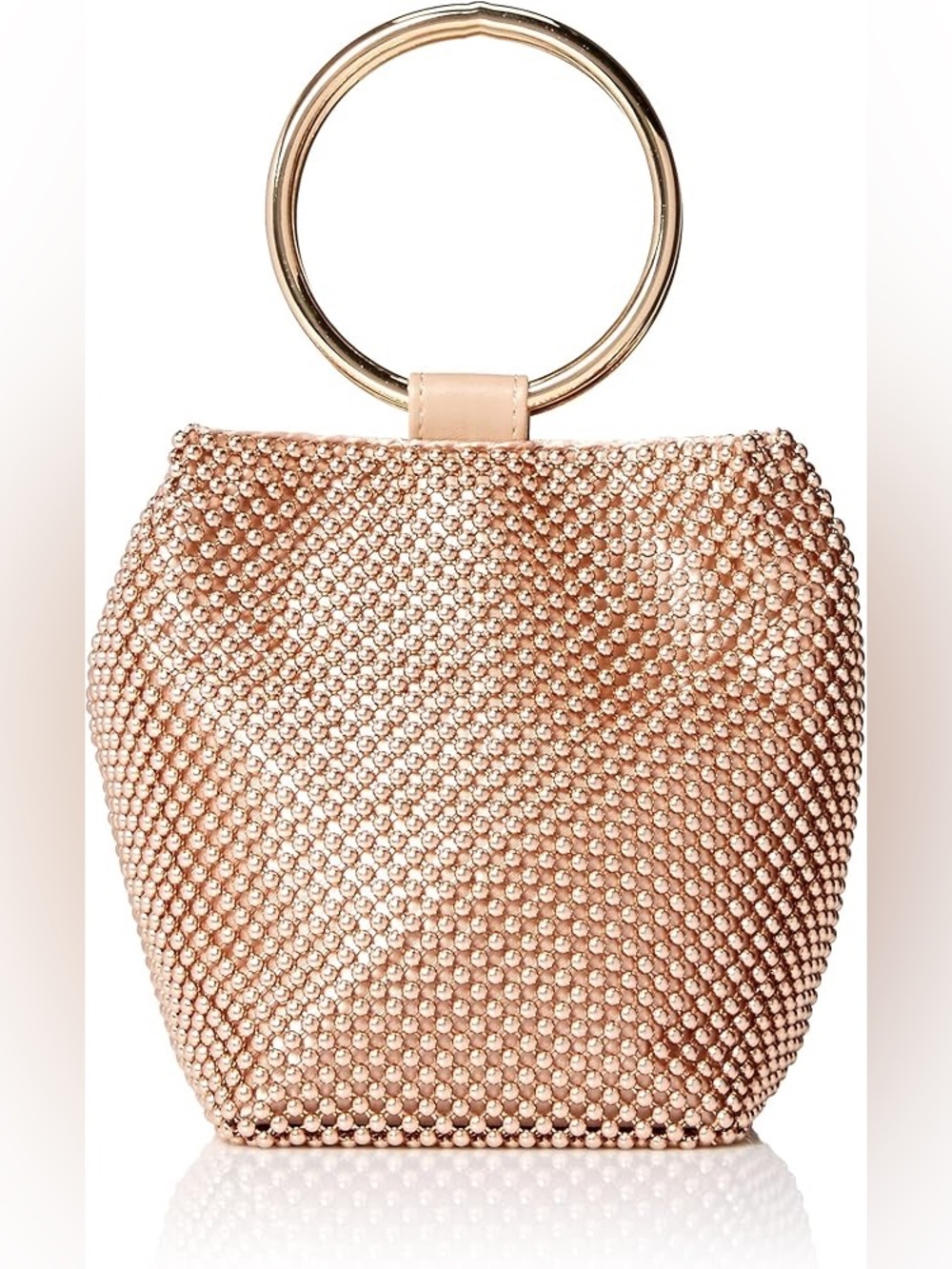 Jessica McClintock Womens Gwen Ball Mesh Ring Wristlet Pouch Clutch